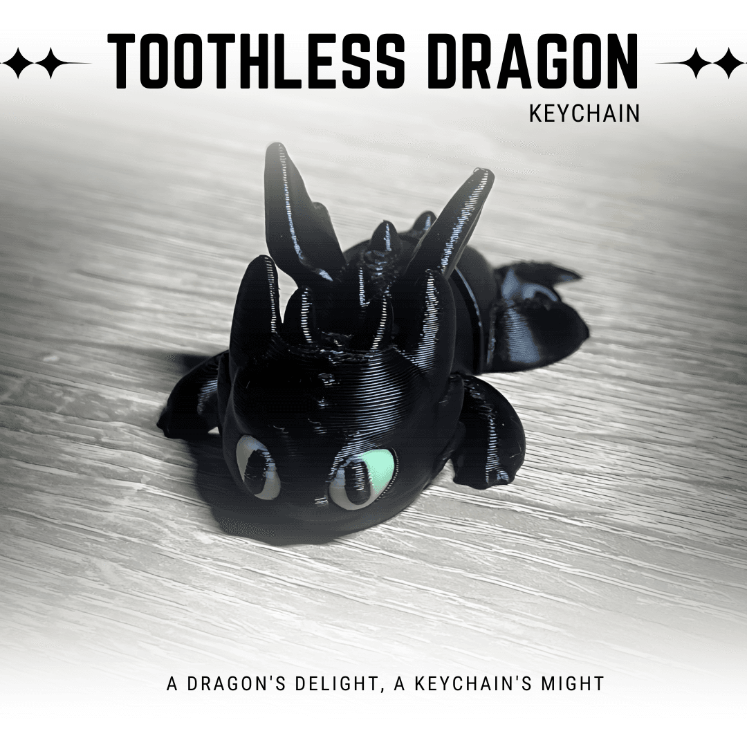 Toothless Dragon Figure – Night Fury 3D Printed Collectible Statue