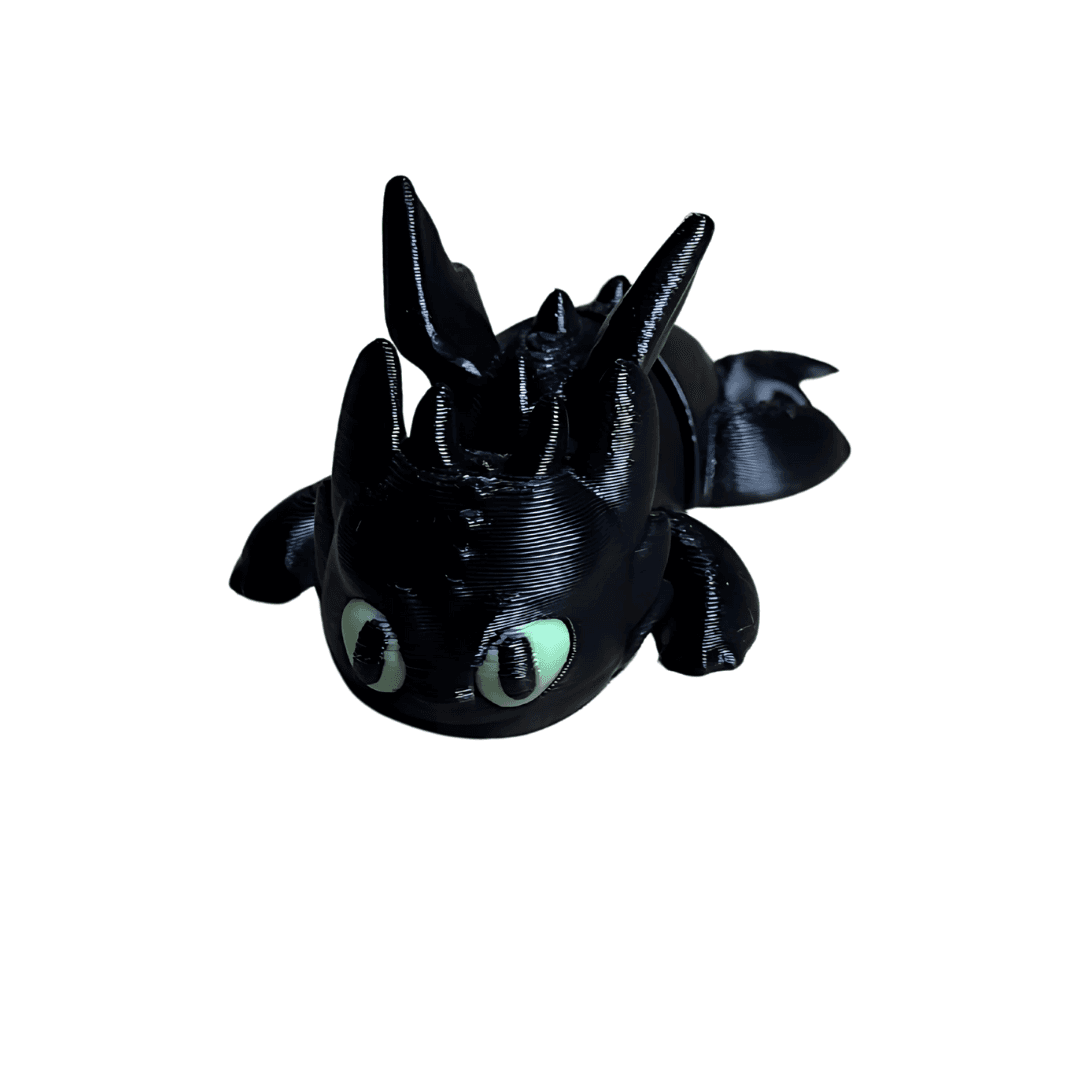 Toothless Dragon Figure – Night Fury 3D Printed Collectible Statue