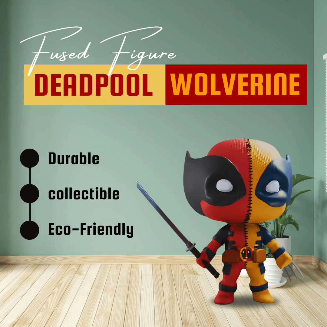 Deadpool & Wolverine Merged Figure – Marvel Hybrid 3D Printed Statue