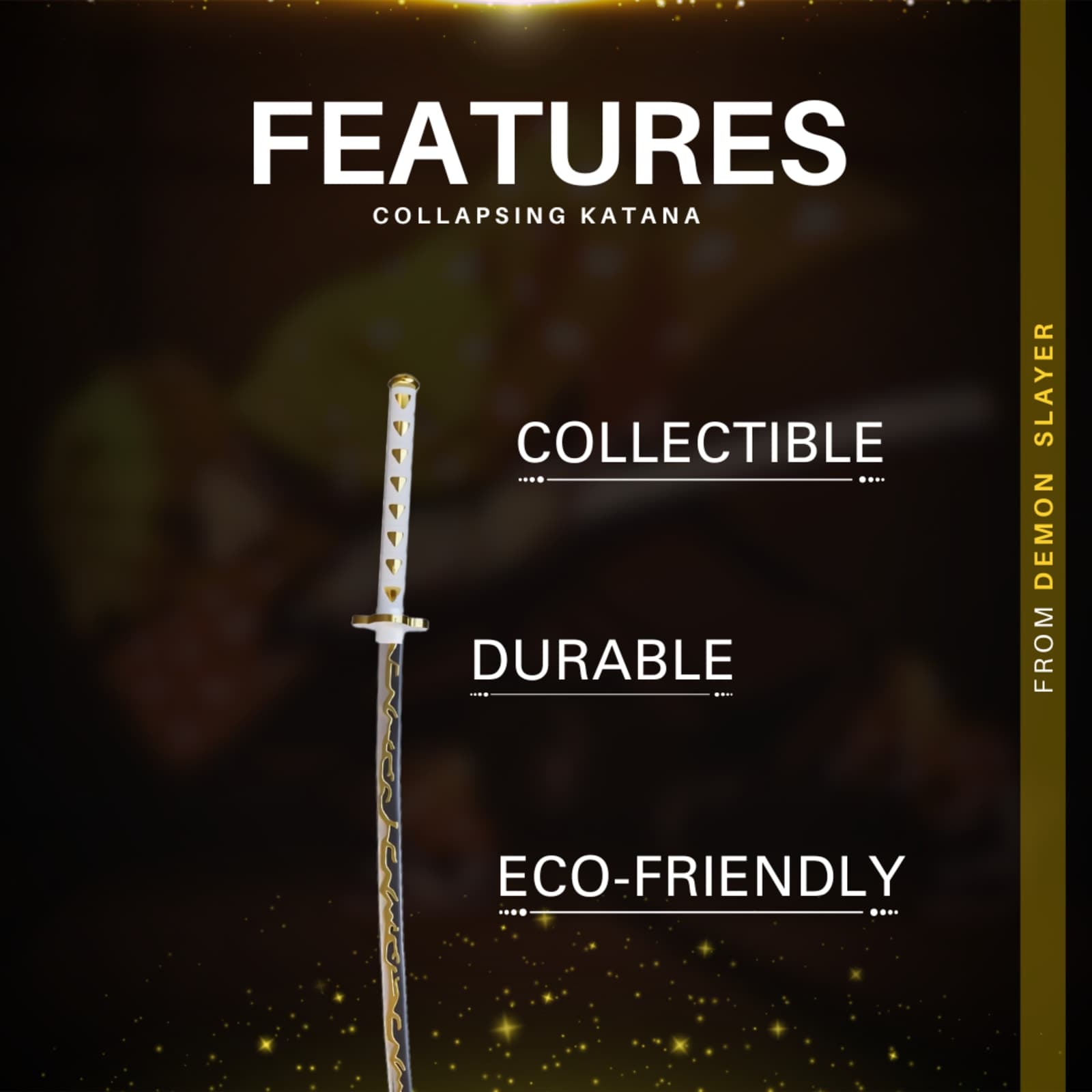 Zenitsu Agatsuma Nichirin Katana – Demon Slayer 3D Printed Sword Replica