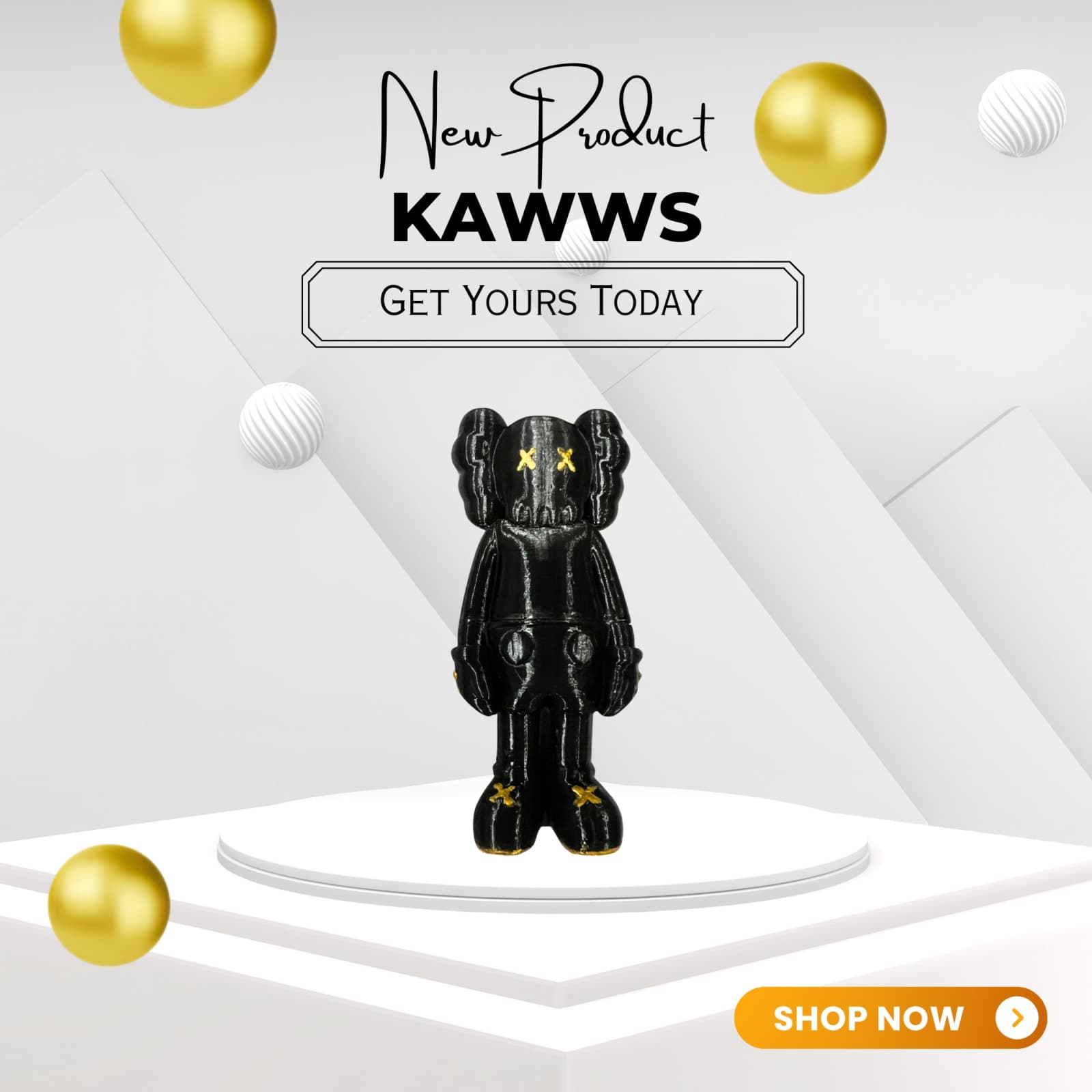 KAWS Style Figure – 3D Printed Designer Art Toy