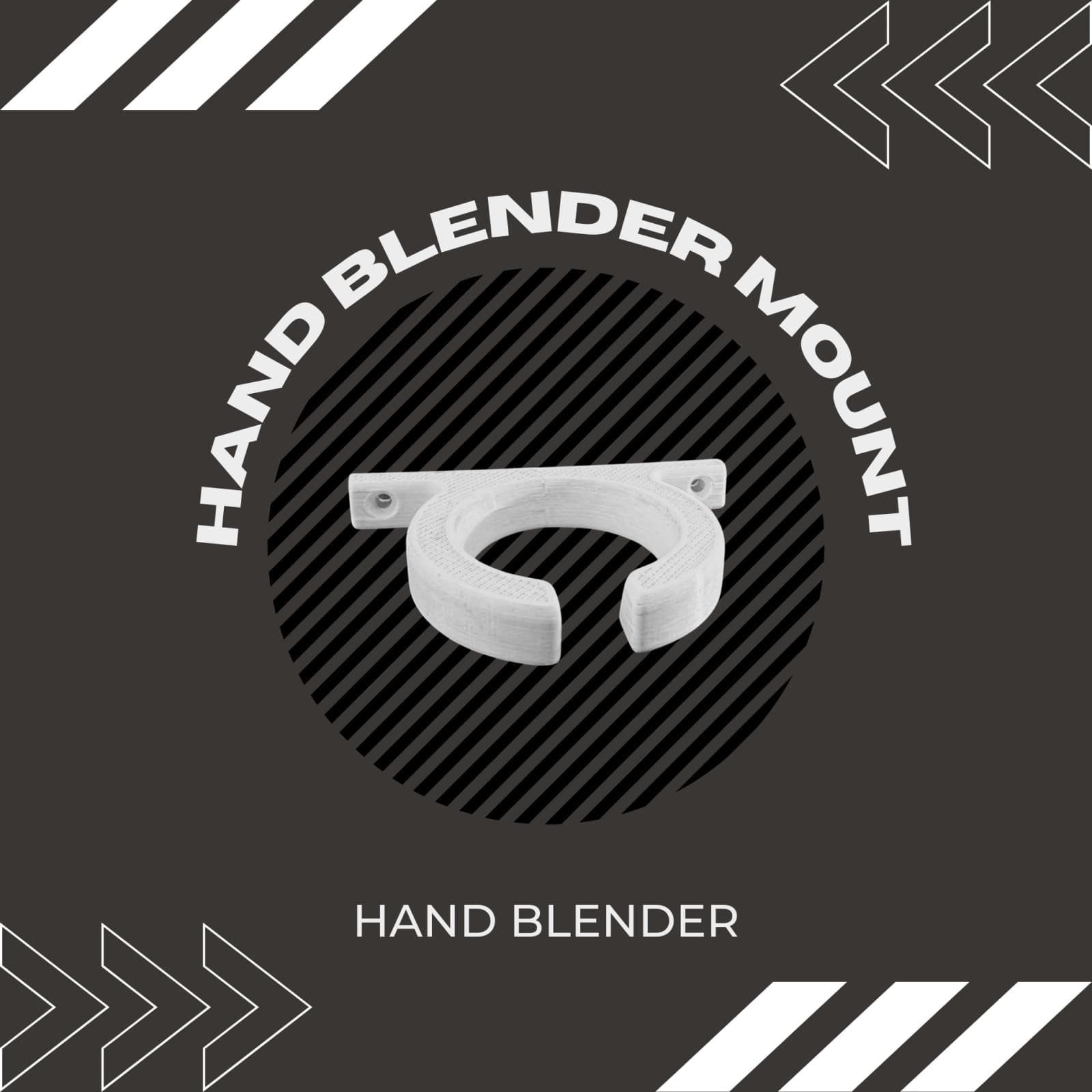 Universal Hand Blender Mount 1.0 – 3D Printed Wall Holder