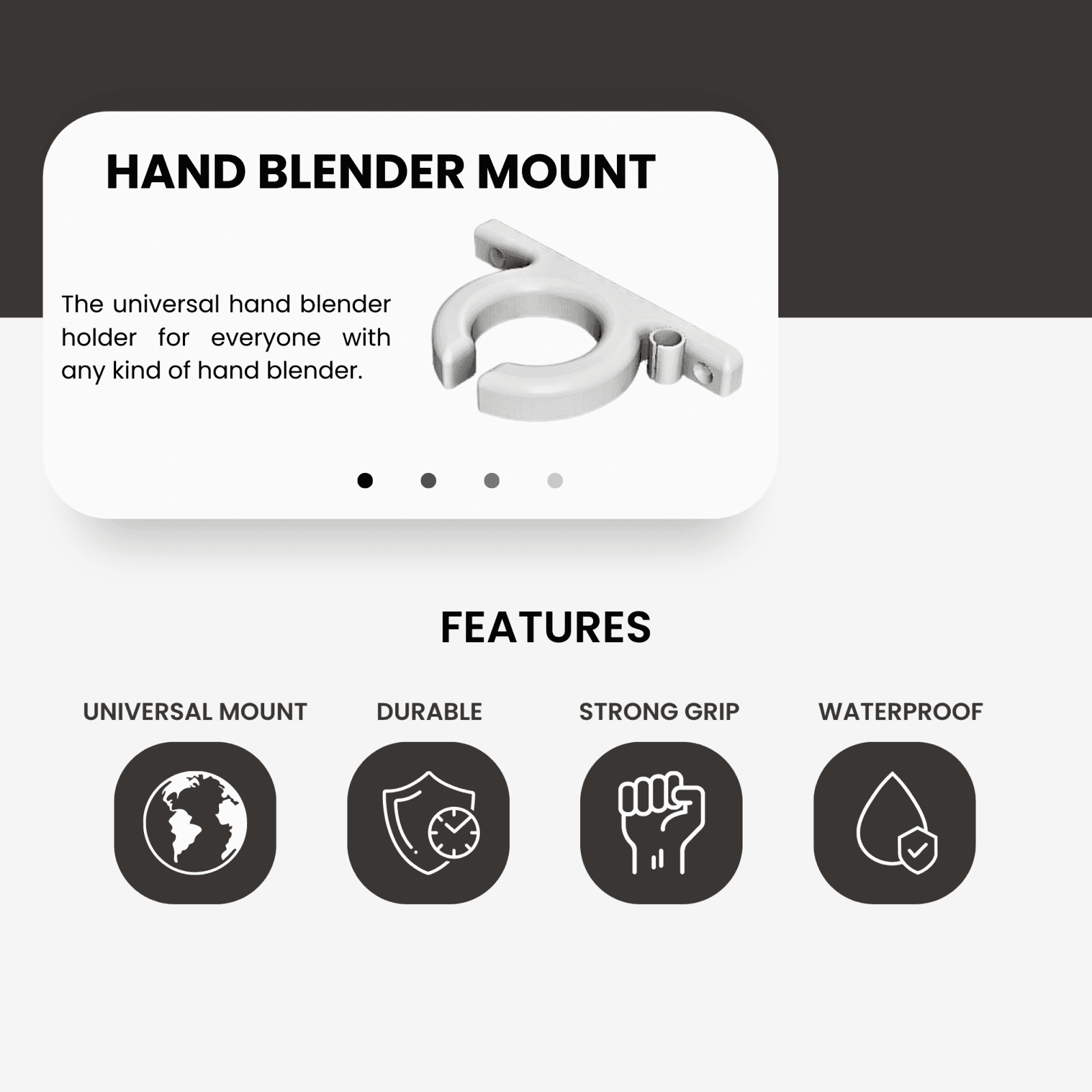 Universal Hand Blender Mount 2.0 – with Wire Management