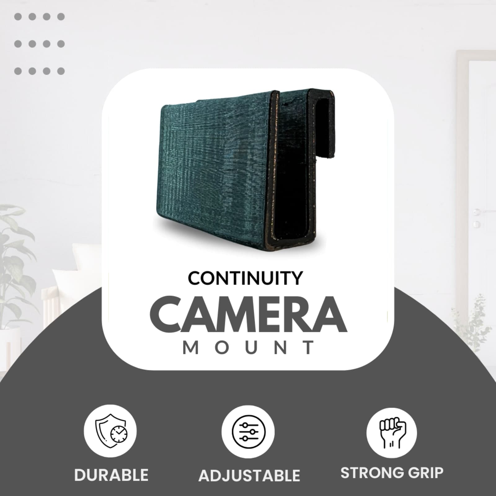 Continuity Camera Mount – iPhone Webcam Holder for Mac