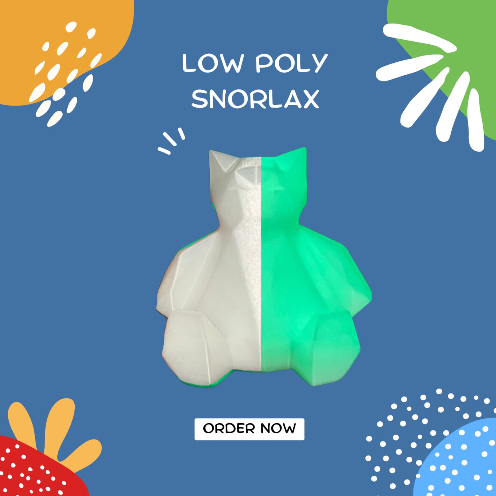 Snorlax Figure – 3D Printed Anime Collectible Statue