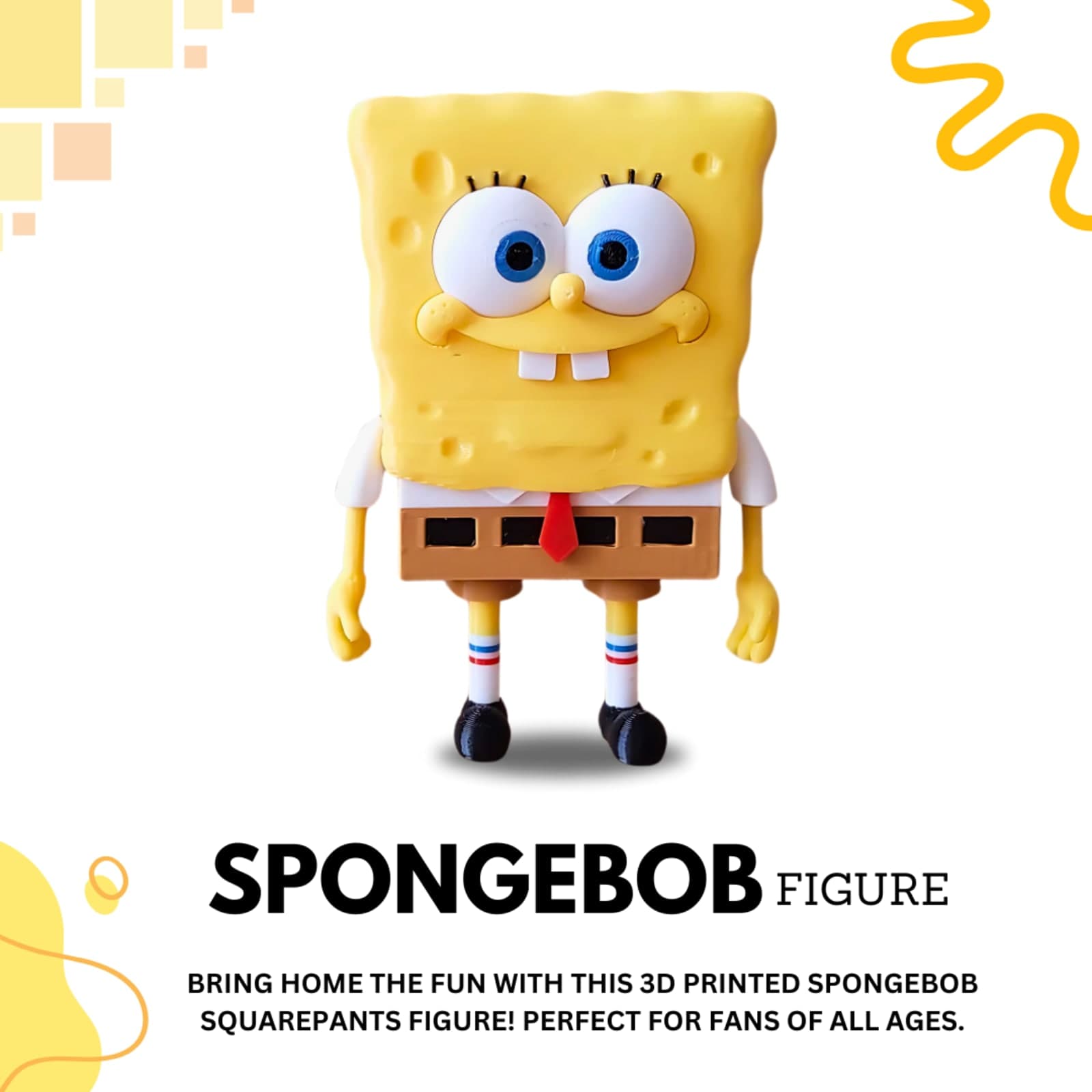 SpongeBob SquarePants Figure – 3D Printed Cartoon Collectible
