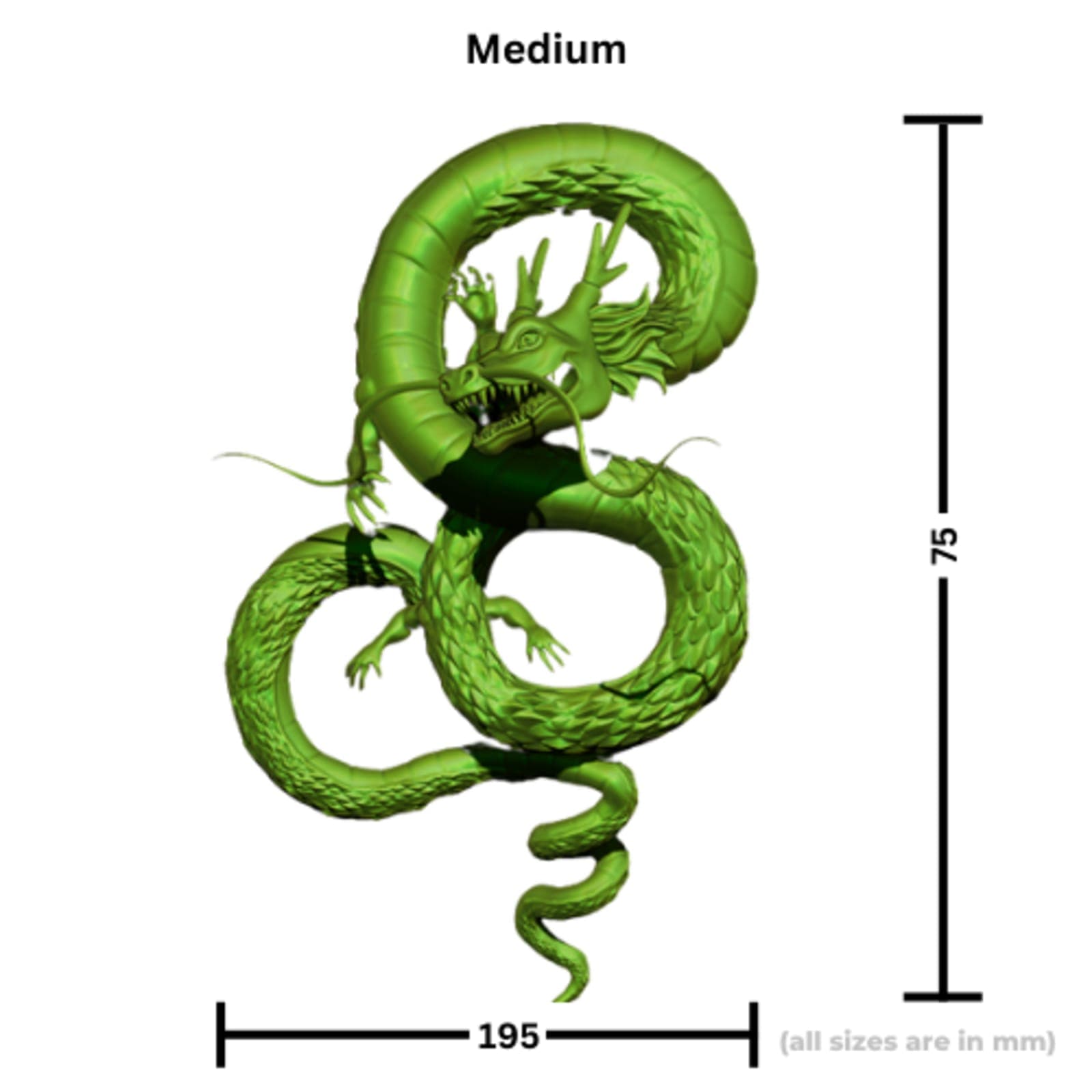 Shenron Dragon Figure – Dragon Ball Z 3D Printed Collectible