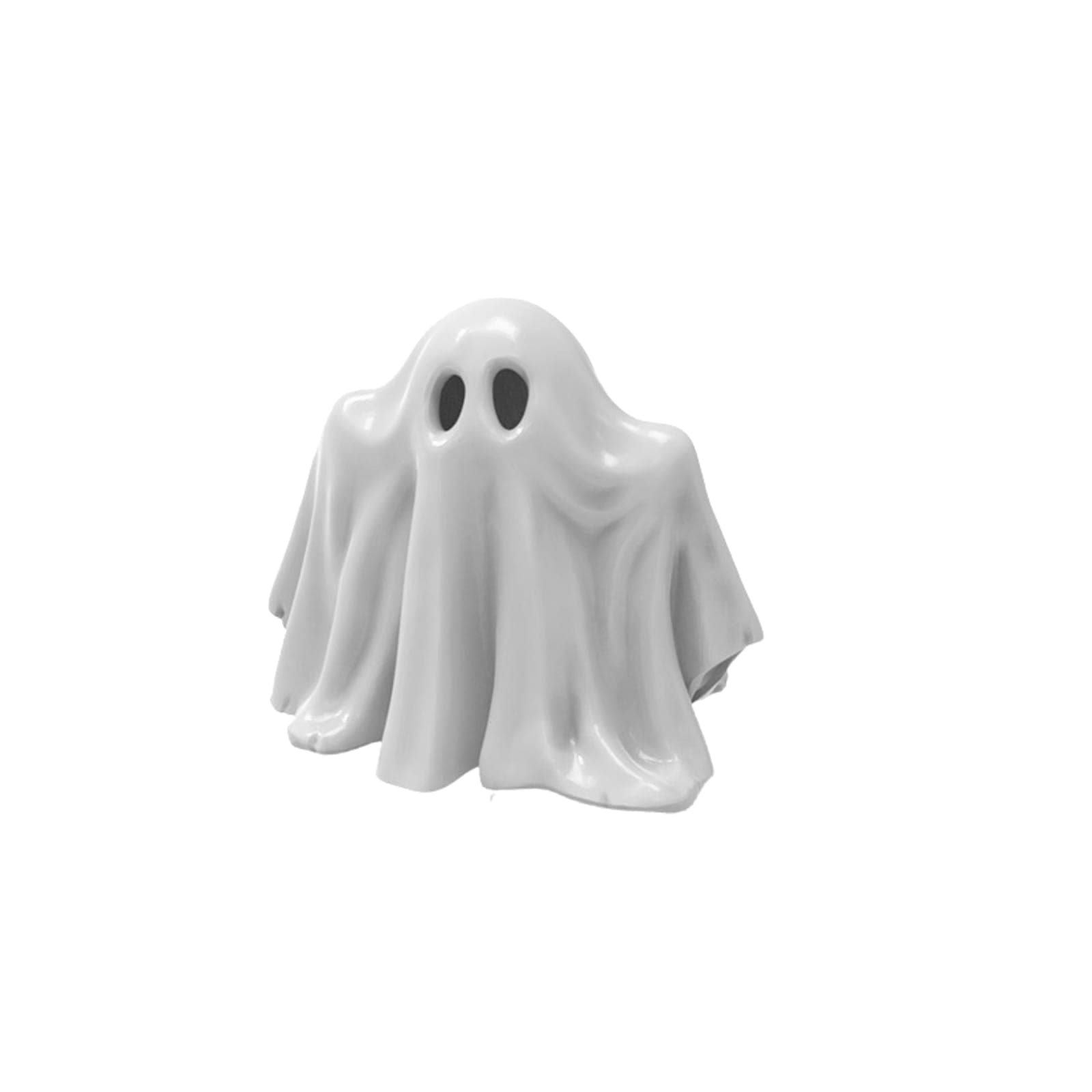 Short Ghost Figurine – Cute 3D Printed Spooky Collectible