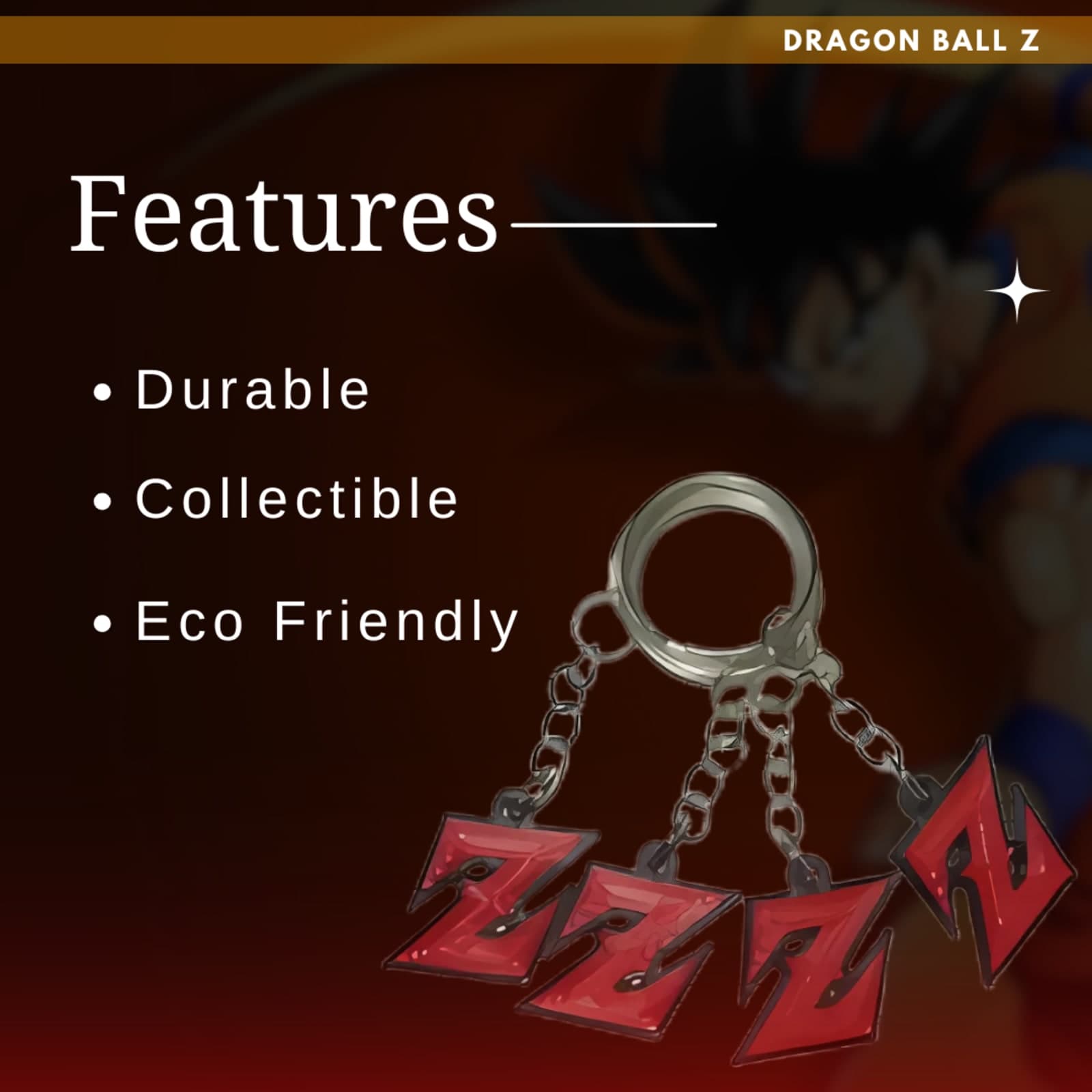 Dragon Ball Z Keychain – Super Saiyan & Dragon Ball Replica
