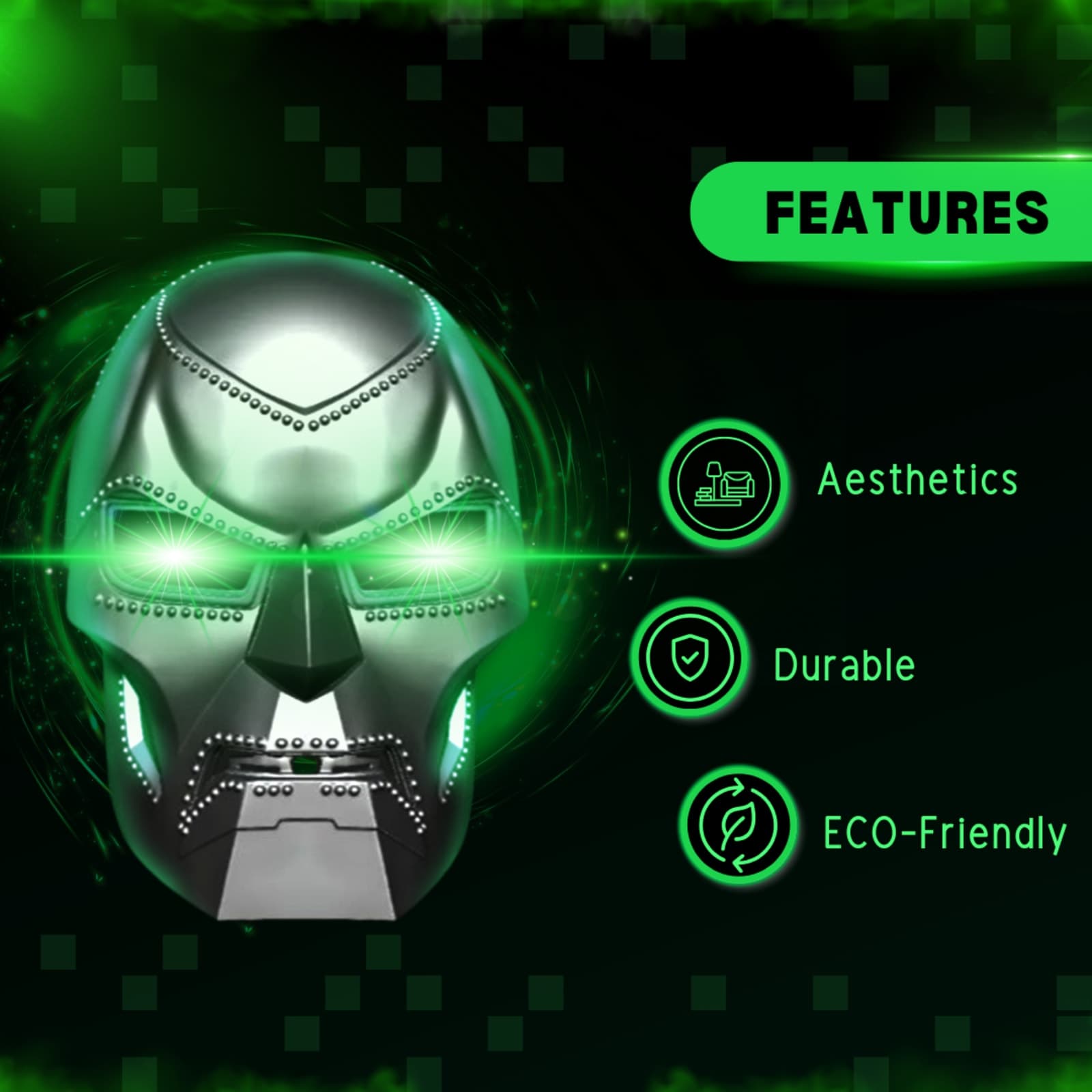 Doctor Doom Mask -- Latverian War Armor Edition