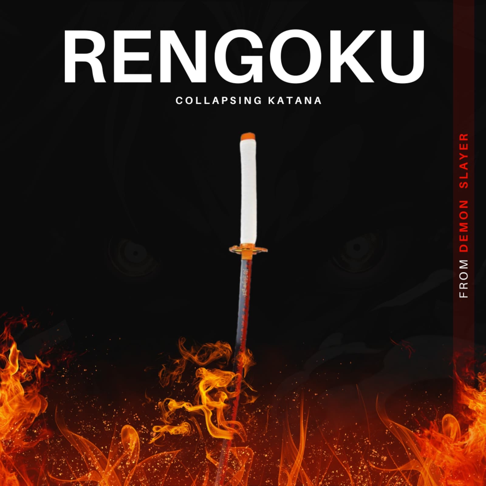 Kyojuro Rengoku Nichirin Katana – Demon Slayer 3D Printed Replica