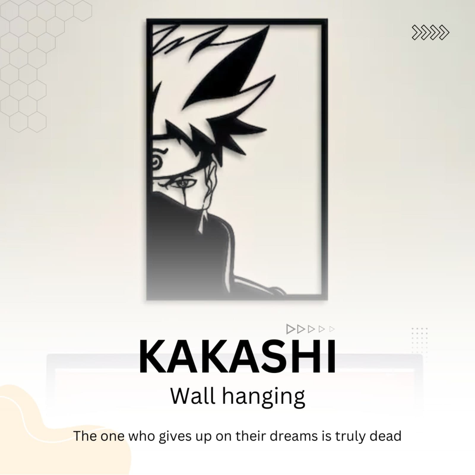 Kakashi Hatake Wall Hanger – Naruto 3D Printed Hook