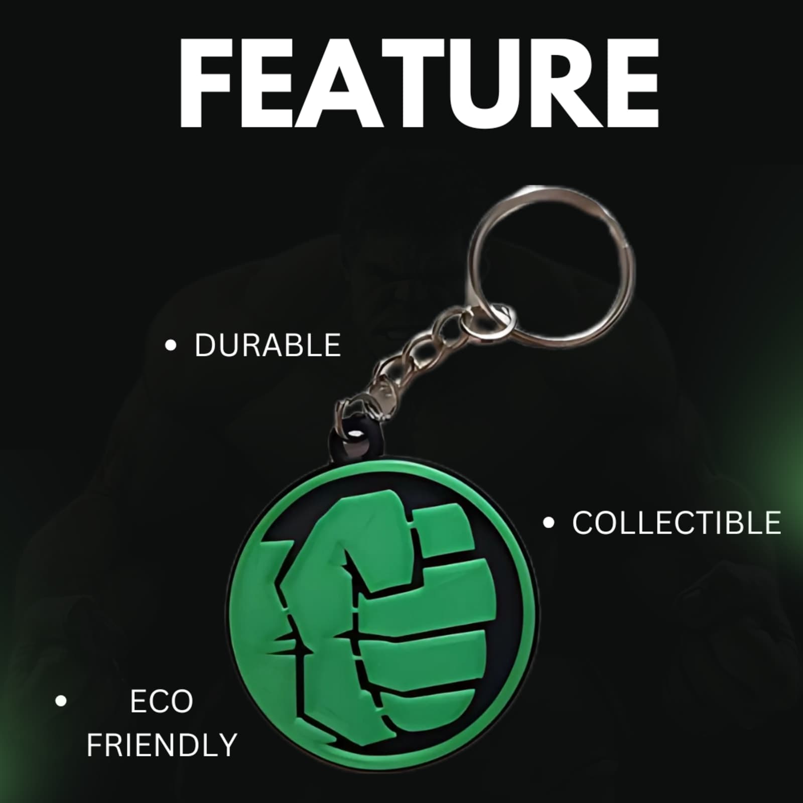 Hulk Smash Fist Keychain – Avengers 3D Printed Mini Charm