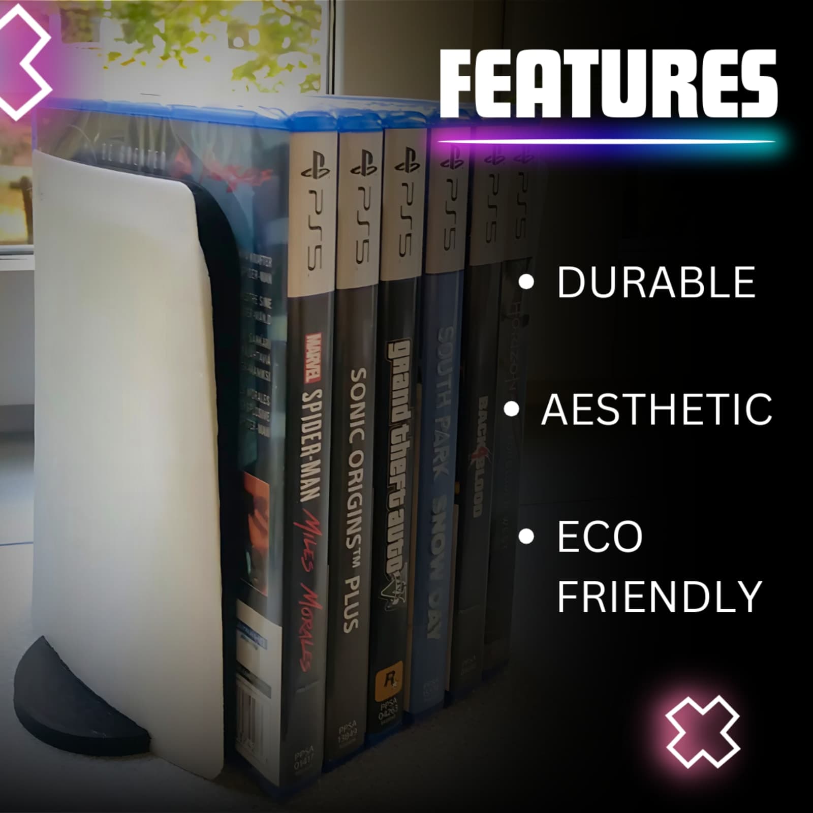 PlayStation Game Stand – 3D Printed Storage Organizer