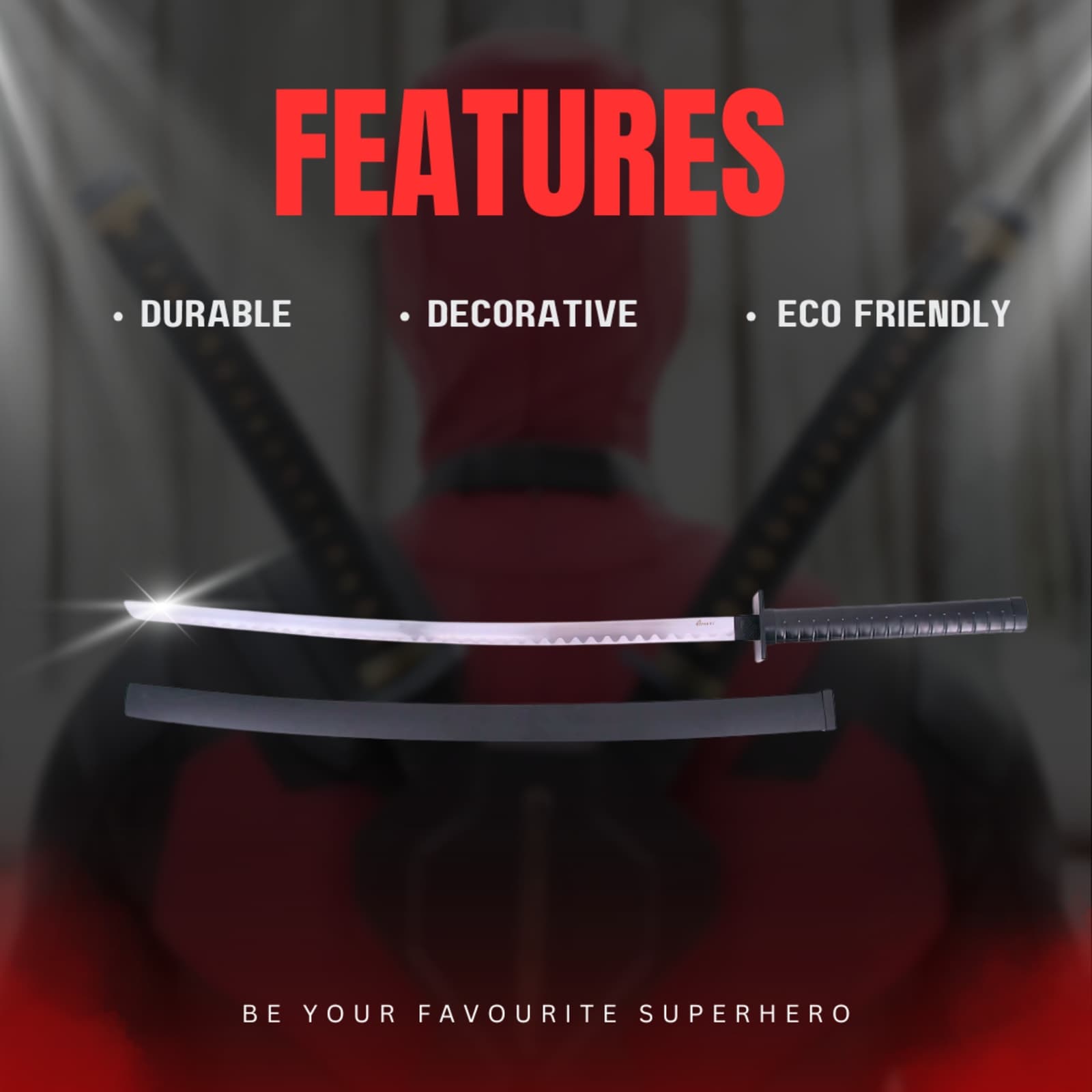 Deadpool Katana Set – Dual 3D Printed Sword Replica