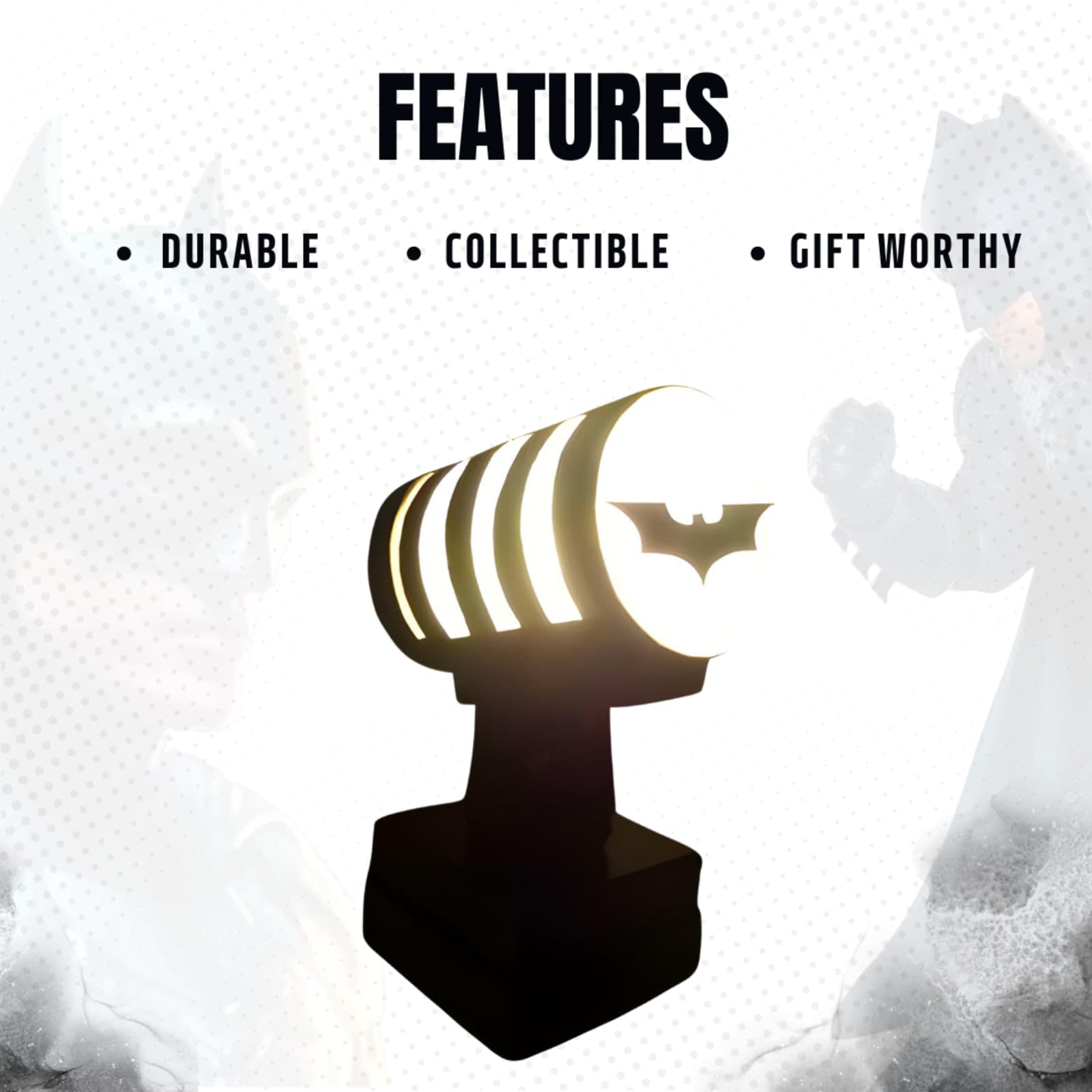 Batman Inspired Logo Projector – 3D Printed LED Bat Signal Light