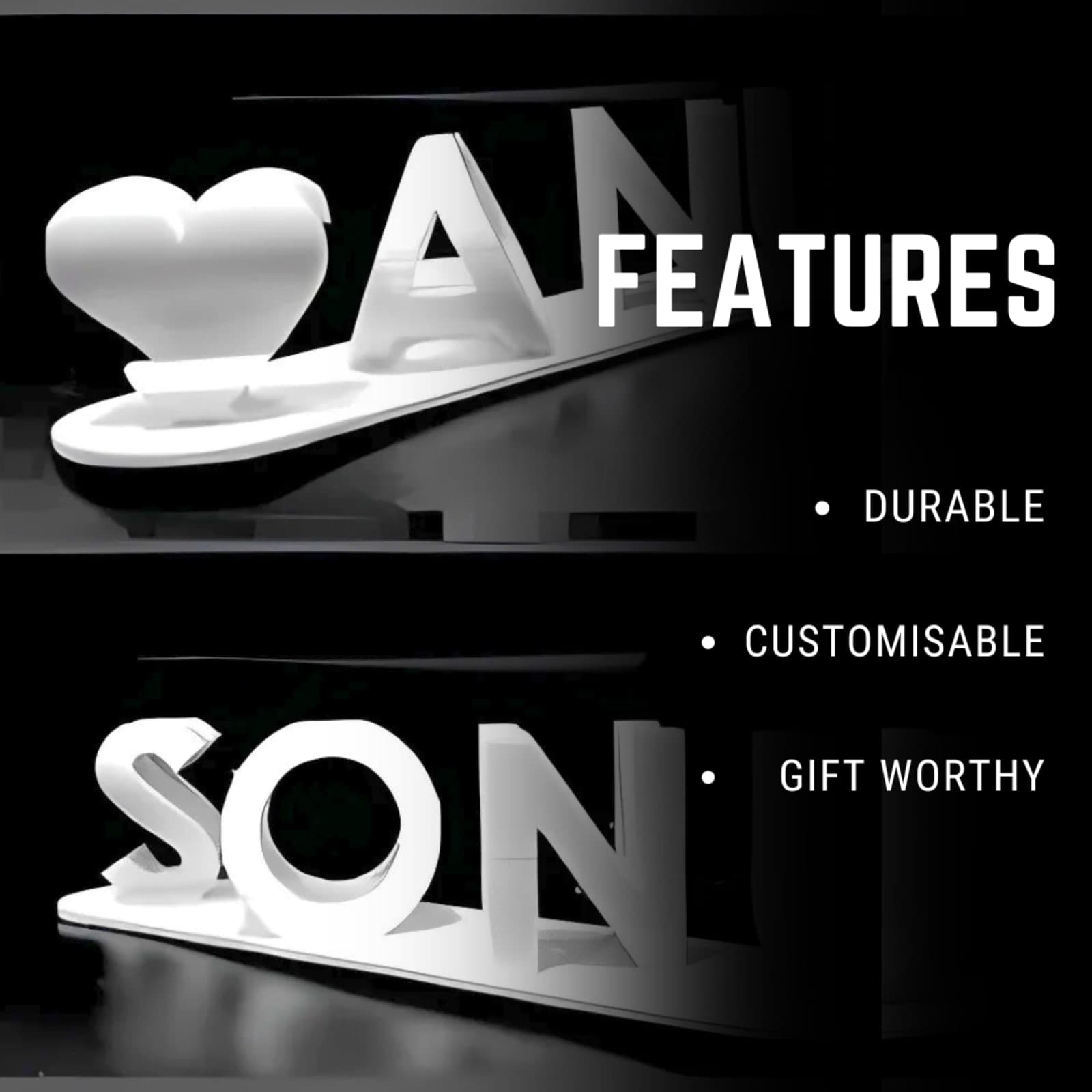 3D Name Plate – Custom LED Personalized Display Sign
