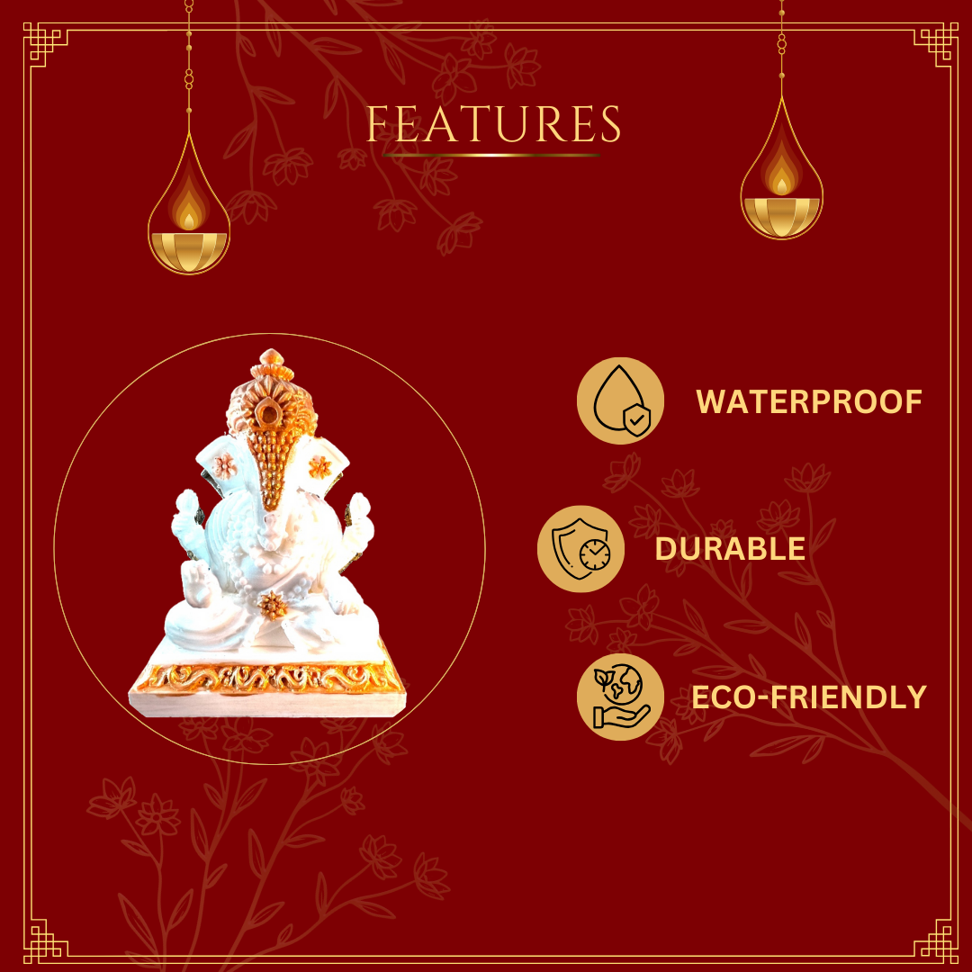 Ivory Ganesha Idol